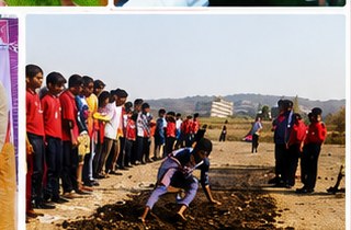 Sports day on the ground